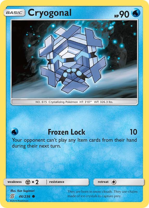 Cryogonal Pokemon card from SM - Unified Minds