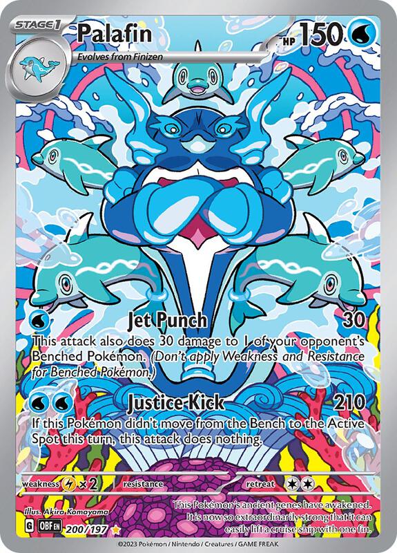 Palafin Pokemon card from SV03: Obsidian Flames