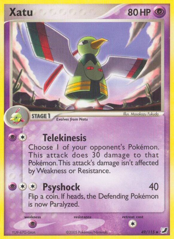 Xatu Pokemon card from Unseen Forces