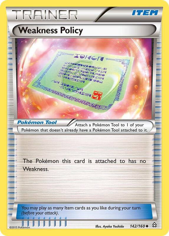 Weakness Policy Pokemon card from XY - Primal Clash