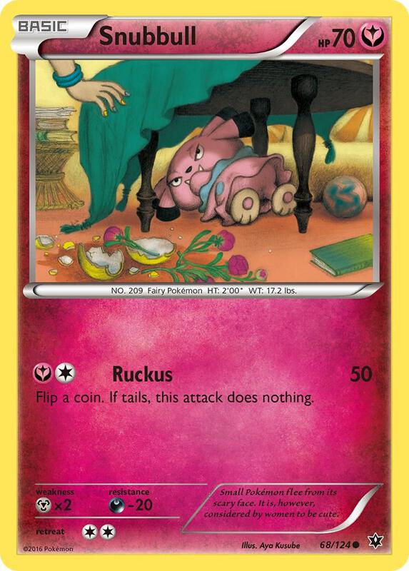 Snubbull Pokemon card from XY - Fates Collide