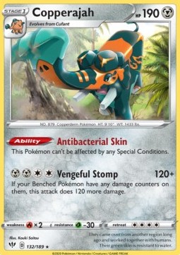 Copperajah Pokemon card from Darkness Ablaze