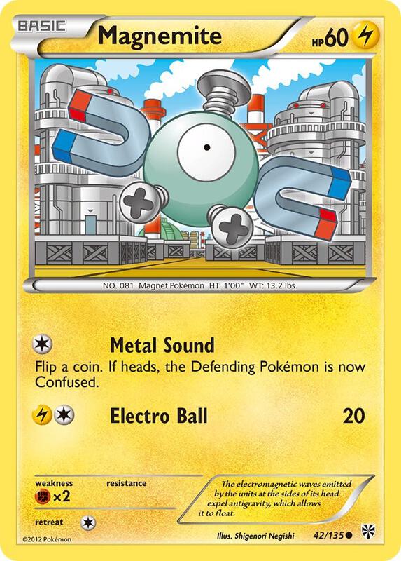 Magnemite (42) Pokemon card from Plasma Storm