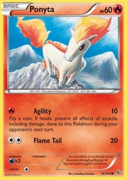 Ponyta Pokemon card from Flashfire