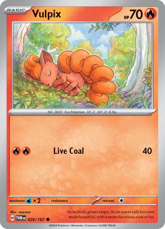 Vulpix Pokemon card from SV06: Twilight Masquerade