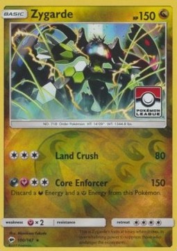 Zygarde Pokemon card from Burning Shadows