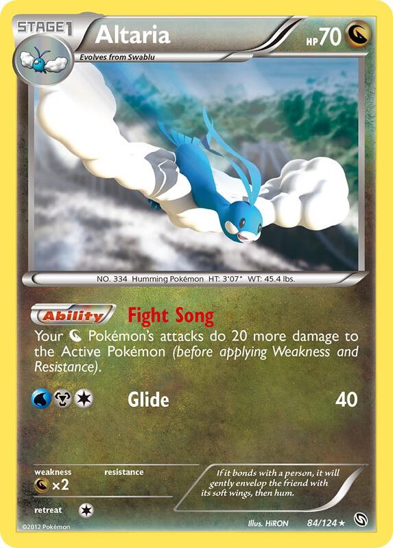 Altaria Pokemon card from Dragons Exalted