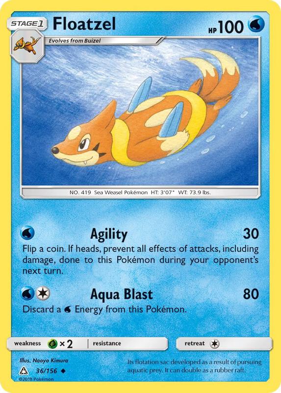 Floatzel Pokemon card from SM - Ultra Prism