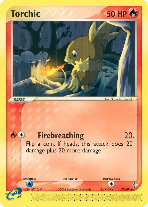 Torchic Pokemon card from Dragon