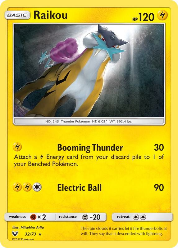 Raikou Pokemon card from Shining Legends