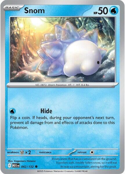 Snom Pokemon card from ME01: Mega Evolution