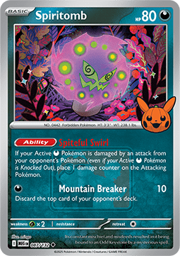 Spiritomb Pokemon card from Mega Evolution Additionals