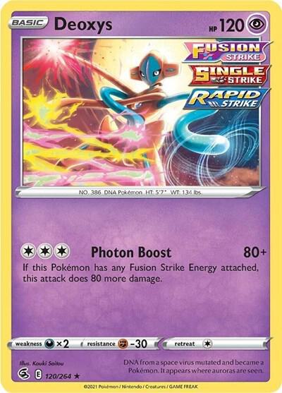 Deoxys Pokemon card from Deck Exclusives