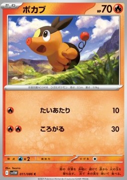 Tepig Pokemon card from White Flare JP