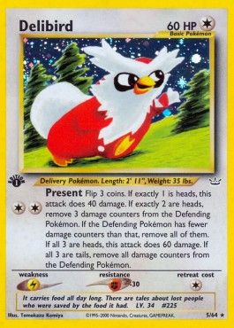 Delibird Pokemon card from Neo Revelation