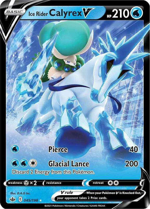 Ice Rider Calyrex V Pokemon card from SWSH06: Chilling Reign