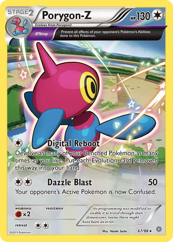 Porygon-Z (67) Pokemon card from XY - Ancient Origins