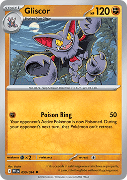 Gliscor Pokemon card from Phantasmal Flames