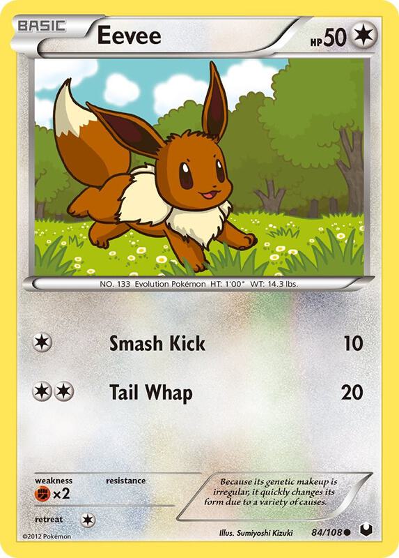 Eevee (84) Pokemon card from Dark Explorers