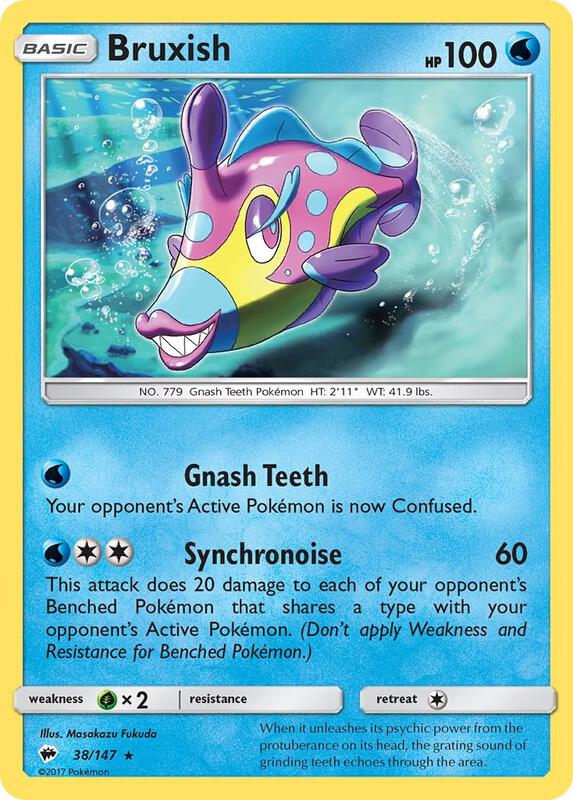 Bruxish Pokemon card from SM - Burning Shadows