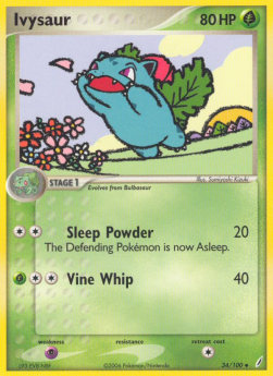 Ivysaur Pokemon card from EX Crystal Guardians