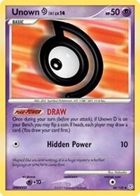 Unown [D] Pokemon card from Diamond and Pearl