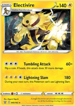 Electivire Pokemon card from Battle Styles