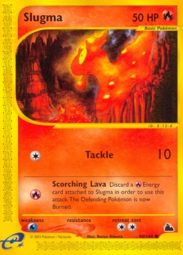 Slugma Pokemon card from Skyridge
