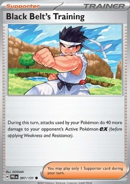 Black Belt's Training Pokemon card from Prismatic Evolutions