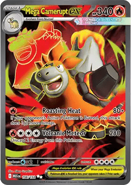 Mega Camerupt ex Pokemon card from Mega Evolution