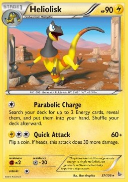 Heliolisk Pokemon card from Flashfire