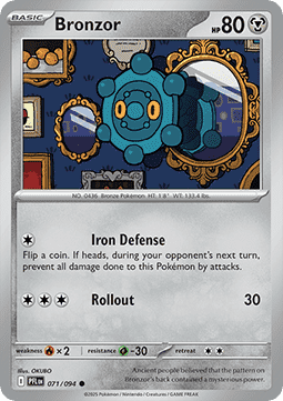 Bronzor Pokemon card from Phantasmal Flames
