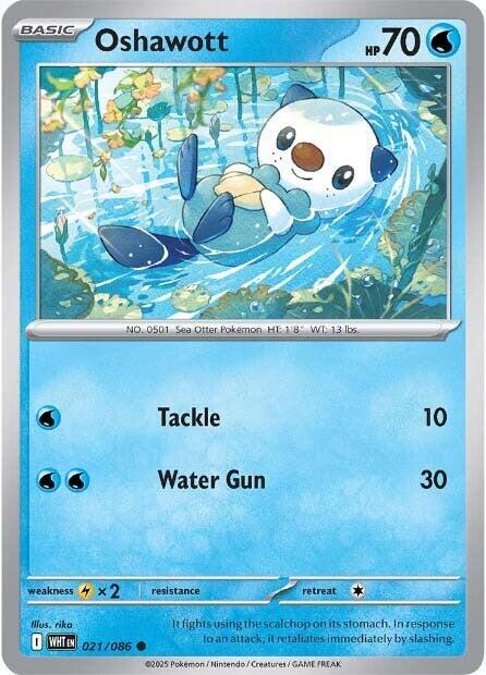 Oshawott Pokemon card from SV: White Flare