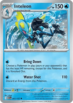 Inteleon (Holo) Pokemon card from Mega Evolution