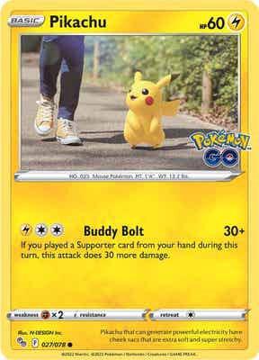 Pikachu (27) Pokemon card from Pokemon GO