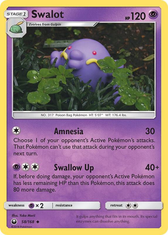 Swalot Pokemon card from SM - Celestial Storm