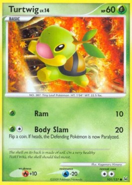 Turtwig Lv.14 Pokemon card from Platinum