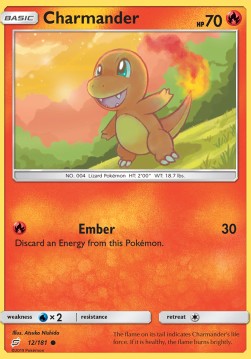 Charmander Pokemon card from Team Up