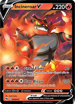 Incineroar V Pokemon card from Champion's Path