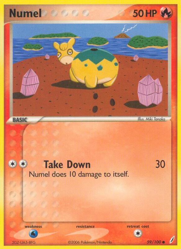 Numel Pokemon card from Crystal Guardians