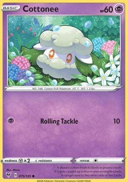 Cottonee Pokemon card from Vivid Voltage