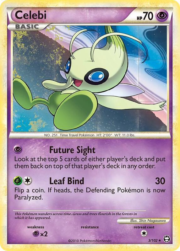 Celebi Pokemon card from Triumphant