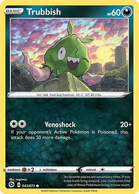 Trubbish Pokemon card from Champion's Path