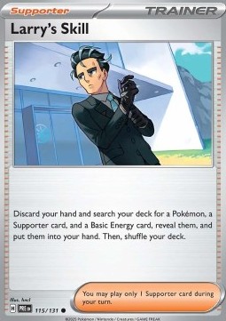 Larry's Skill Pokemon card from Prismatic Evolutions