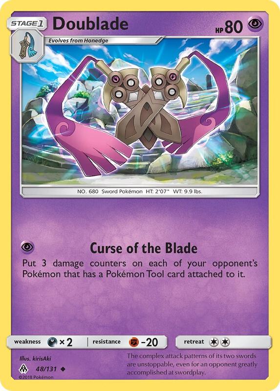 Doublade Pokemon card from SM - Forbidden Light