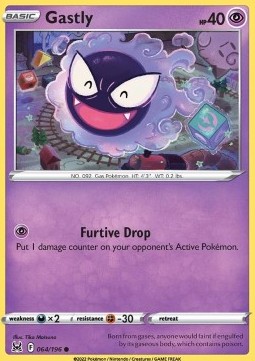 Gastly Pokemon card from Lost Origin