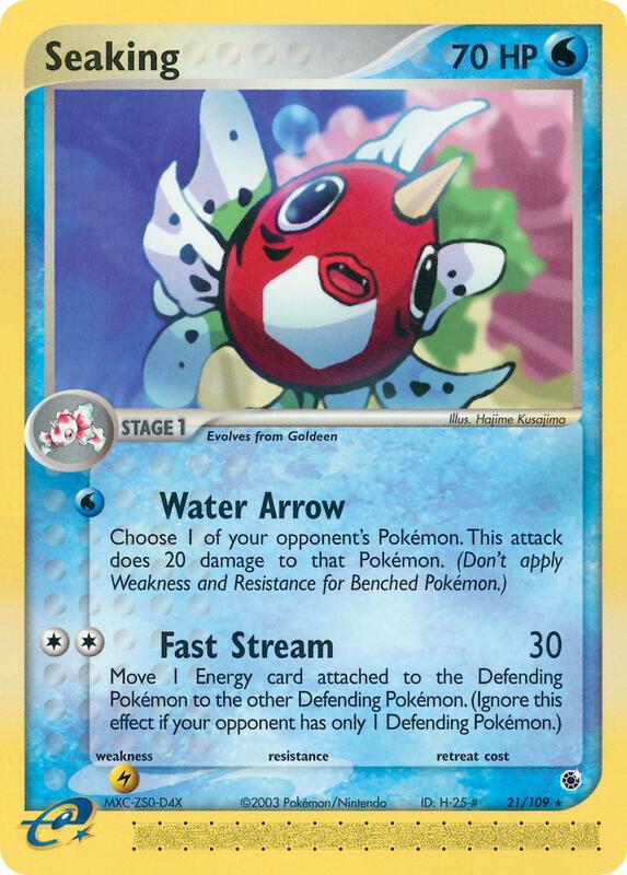 Seaking Pokemon card from Ruby and Sapphire