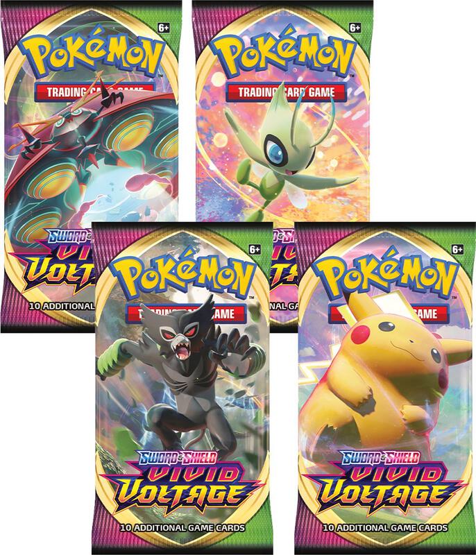 Vivid Voltage Booster Pack Art Bundle [Set of 4] Pokemon card from SWSH04: Vivid