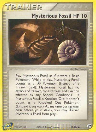 Mysterious Fossil Pokemon card from Sandstorm