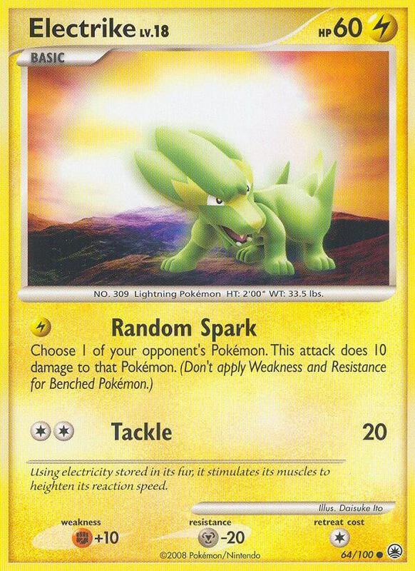 Electrike Pokemon card from Majestic Dawn